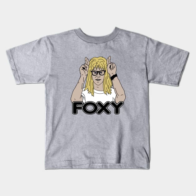 Garth Wayne's World Foxy Kids T-Shirt by PeakedNThe90s